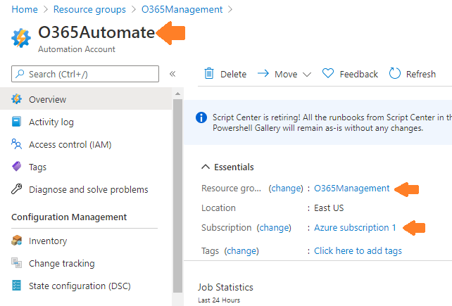Automation Account Overview